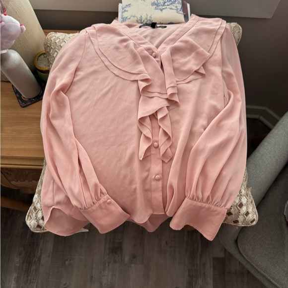 Pink Ruffled Blouse - Picture 3 of 3